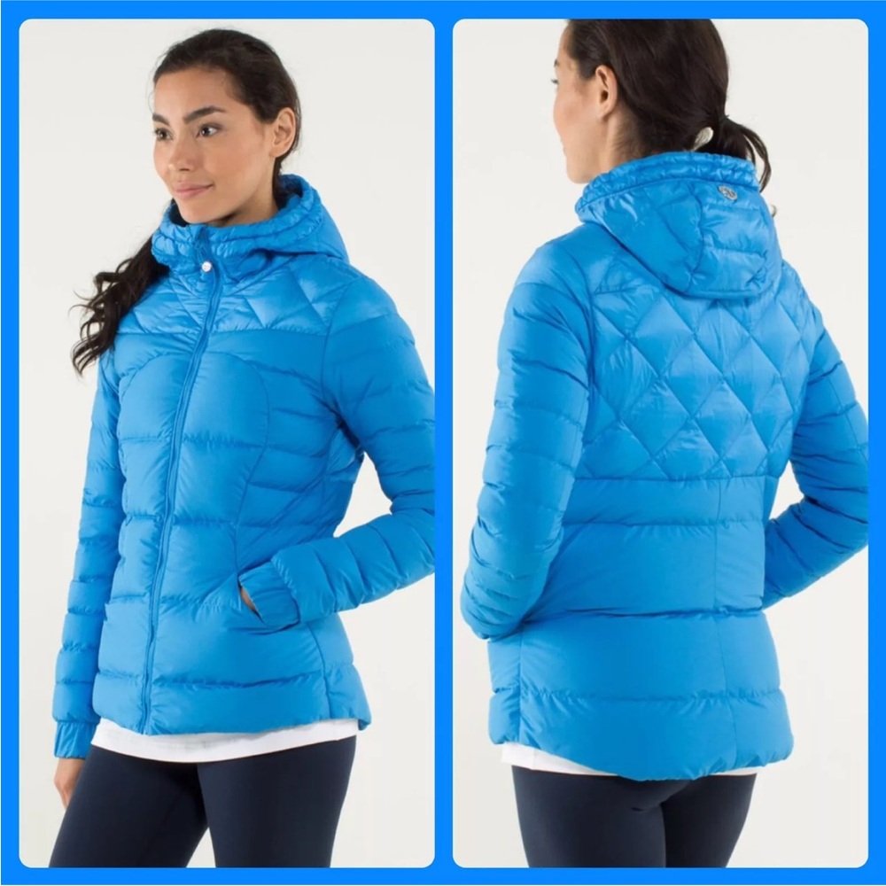 RARE Lululemon Fluffin Awesome Goose Down Bright Blue Puffer Sz.6